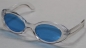 Preview: Brille 8,5 cm Kunststoff transparent hellblaue Gläser für Teddies oder Puppen Accessoire Requisite