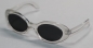 Preview: Brille 8,5 cm Kunststoff transparent schwarze Gläser für Teddies oder Puppen Accessoire Requisite