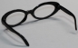 Preview: Brille 8,5 cm Kunststoff schwarz transparente Gläser für Teddies oder Puppen Accessoire Requisite