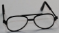 Preview: Brille 6,5 cm schwarz transparente Gläser für Teddies oder Puppen Accessoire Requisite
