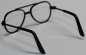 Preview: Brille 6,5 cm schwarz transparente Gläser für Teddies oder Puppen Accessoire Requisite