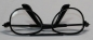 Preview: Brille 6,5 cm schwarz transparente Gläser für Teddies oder Puppen Accessoire Requisite