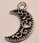 Preview: 1 Anhänger Charm Mond aus Metall silberfarben ca. 18 mm x 20 mm