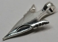 Preview: 1 Anhänger Charm Pfeilspitze aus Metall silberfarben ca. 46 mm x 23 mm