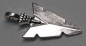 Preview: 1 Anhänger Charm Pfeilspitze aus Metall silberfarben ca. 30 mm x 15 mm