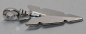 Preview: 1 Anhänger Charm Pfeilspitze aus Metall silberfarben ca. 30 mm x 15 mm