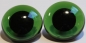 Preview: 1 Paar Augen Glasaugen mit Öse zum Annähen 26 mm grün