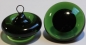 Preview: 1 Paar Augen Glasaugen mit Öse zum Annähen 26 mm grün
