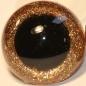 Preview: 1 Paar Sicherheitsaugen Glitter Dunkelgold