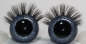 Preview: 1 Paar Sicherheitsaugen 30 mm Glitter Rauch mit Wimpern