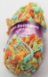 Preview: Wolle Gloria Effekt -Strickgarn 50 g 100 % Polyamid Farbe hellgrün orange türkis