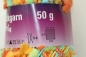 Preview: Wolle Gloria Effekt -Strickgarn 50 g 100 % Polyamid Farbe hellgrün orange türkis