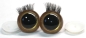 Preview: 1 Paar Sicherheitsaugen 26 mm Gold metallic mit Wimpern