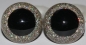 Preview: 1 Paar Sicherheitsaugen Glitter Holo irisierend Silbergold