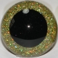 Preview: 1 Paar Sicherheitsaugen Glitter Holo irisierend Goldgelb