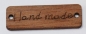 Preview: 1 Button aus Holz "handmade" Holz dunkel rechteckig