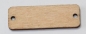 Preview: 1 Button aus Holz "handmade" Holz dunkel rechteckig