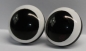 Preview: 1 Paar 22 mm Sicherheitsaugen Comic Ball weiß schwarz "schielend"