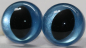 Preview: 1 Paar Katzenaugen Drachenaugen Sicherheitsaugen hellblau metallic
