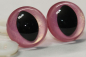 Preview: 1 Paar Katzenaugen Drachenaugen Sicherheitsaugen neon pink metallic