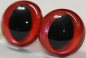 Preview: 1 Paar Katzenaugen Drachenaugen Sicherheitsaugen hellrot metallic