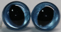 Preview: 1 Paar Katzenaugen Drachenaugen Sicherheitsaugen mittelblau metallic