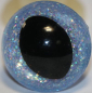 Preview: Katzenaugen Drachenaugen Glitzer Glitter Babyblau