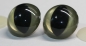 Preview: 1 Paar Katzenaugen Drachenaugen 30 mm Sicherheitsaugen Citrine gold metallic