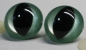 Preview: 1 Paar Katzenaugen Drachenaugen 30 mm Sicherheitsaugen Pistaziengrün metallic