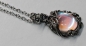 Preview: Kette mit Anhänger silbern mit schimmerndem Stein