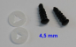 Preview: Sicherheitsaugen 4,5 mm Knopfaugen schwarz durchgefärbt rund 2