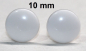 Preview: 1 Paar Sicherheitsaugen 10 mm Knopfaugen weiß durchgefärbt rund