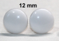 Preview: 1 Paar Sicherheitsaugen 12 mm Knopfaugen weiß durchgefärbt rund