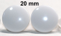 Preview: 1 Paar Sicherheitsaugen 20 mm Knopfaugen weiß durchgefärbt rund