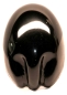 Preview: Sicherheitsnase 18 mm x 26 mm Koala hart schwarz glänzend mit Sicherheitsscheibe