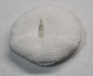 Preview: 1 Mund cremeweiß mit brauner Stickerei zum Annähen ca. 4 cm x 3,5 cm aus Stoff