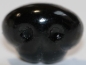 Preview: Sicherheitsnase 14 mm x 17 mm Hund hart schwarz glänzend mit Sicherheitsscheibe