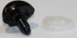 Preview: Sicherheitsnase 14 mm x 17 mm Hund hart schwarz glänzend mit Sicherheitsscheibe