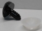 Preview: Sicherheitsnase 16 mm x 19 mm Hund hart schwarz mit Sicherheitsscheibe