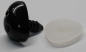 Preview: Sicherheitsnase 17 mm x 22 mm Hund hart schwarz glänzend mit Sicherheitsscheibe