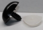 Preview: Sicherheitsnase 20 mm x 26 mm Hund hart schwarz mit Sicherheitsscheibe