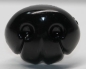 Preview: Sicherheitsnase 20 mm x 15 mm Hund hart schwarz glänzend mit Sicherheitsscheibe