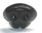 Preview: Sicherheitsnase 15 mm x 12 mm Hund hart schwarz glänzend mit Sicherheitsscheibe