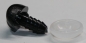 Preview: Sicherheitsnase 15 mm x 12 mm Hund hart schwarz glänzend mit Sicherheitsscheibe