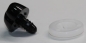 Preview: Sicherheitsnase 25 mm x 19 mm Hund hart schwarz mit Sicherheitsscheibe