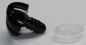 Preview: Sicherheitsnase 23 mm x 17 mm Hund hart schwarz glänzend mit Sicherheitsscheibe