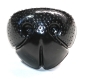 Preview: Sicherheitsnase 28 mm x 32,5 mm Hund hart schwarz glänzend mit Sicherheitsscheibe