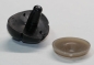 Preview: Sicherheitsnase 28 mm x 32,5 mm Hund hart schwarz glänzend mit Sicherheitsscheibe