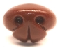 Preview: Sicherheitsnase 20 mm x 14 mm Hund hart braun glänzend mit Sicherheitsscheibe