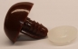 Preview: Sicherheitsnase 22 mm x 17 mm Hund hart braun glänzend mit Sicherheitsscheibe